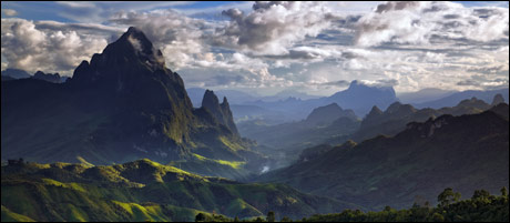 karst scenery in Laos